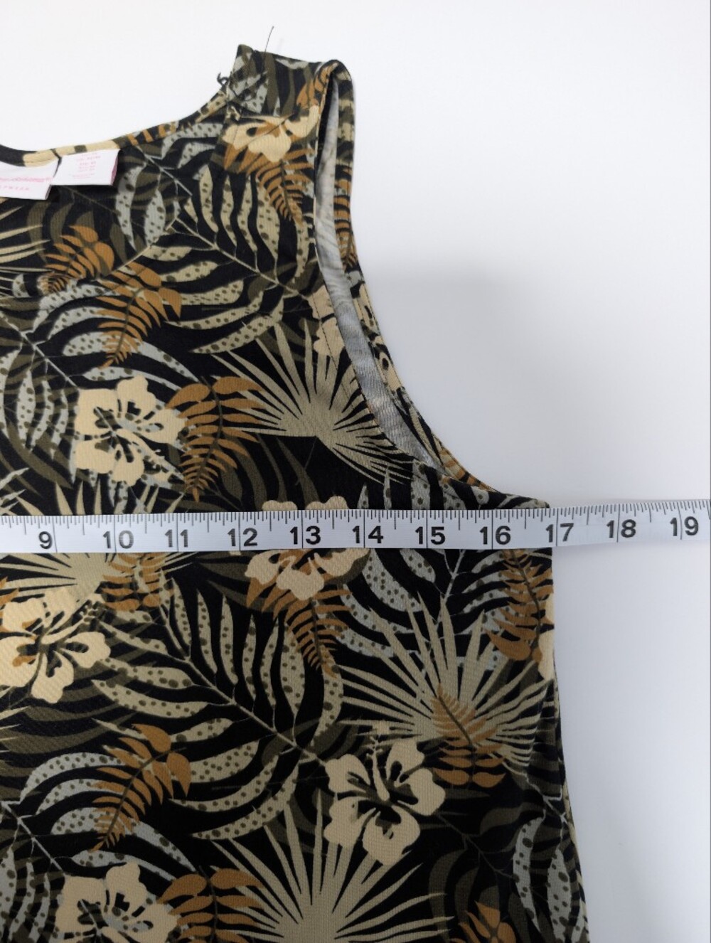 Tommy Bahama Women's M Black Tropical Floral Sleeveless Shift Midi Dress Stretch - Picture 8 of 10